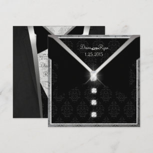 Invitation au diamant de Cravate noire