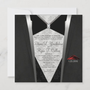 Invitation au diamant de Cravate noire