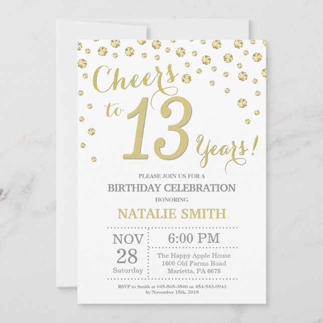 Invitation au diamant de la Parties scintillant au (Devant)