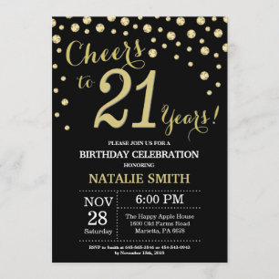 Invitation au diamant du 21e anniversaire de Black