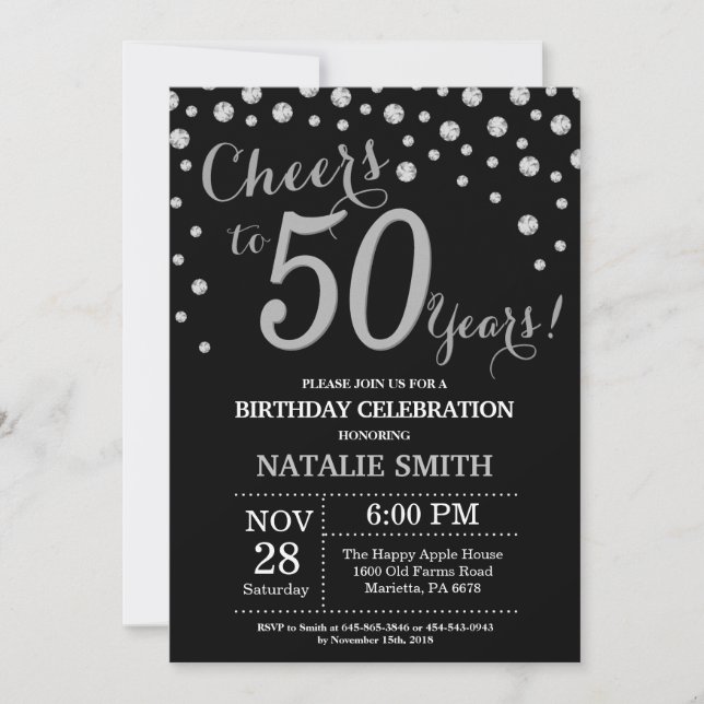 Invitation au diamant du 50e anniversaire de Black (Devant)