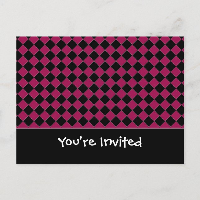 Invitation au diamant rose et noir (Devant)