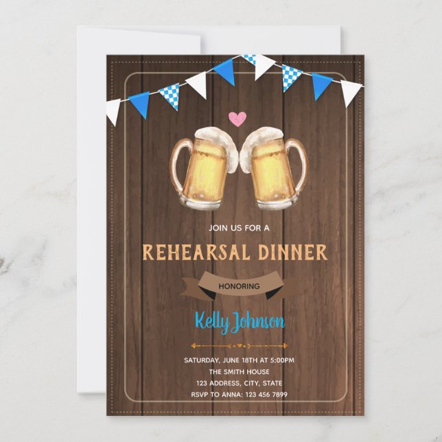 Invitation au dîner de la fête de la bière (Devant)