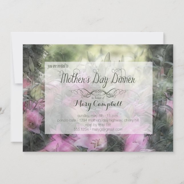 Invitation au dîner de la Fête des mères de l'orch (Devant)
