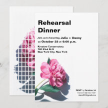 Invitation au dîner de la répétition de fleurs de 