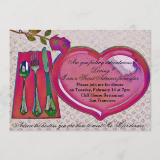 Invitation au dîner de l'amiral secret Valentine