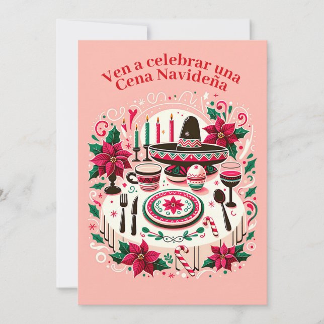 Invitation au dîner de Noël la veille de Noël (Devant)