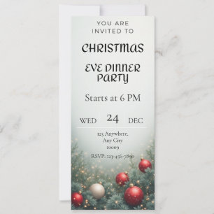 Invitation au dîner de Noël numérique de la veille