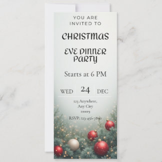 Invitation au dîner de Noël numérique de la veille