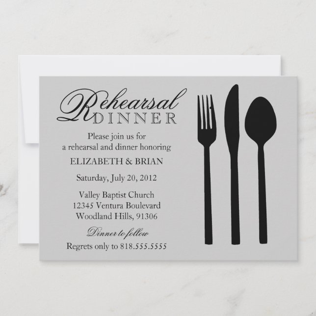 Invitation au dîner de répétition (Devant)