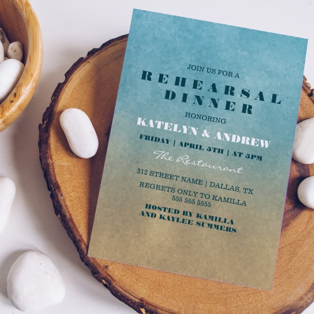 Invitation au dîner de répétition de Beach Ombre (Créateur téléchargé)