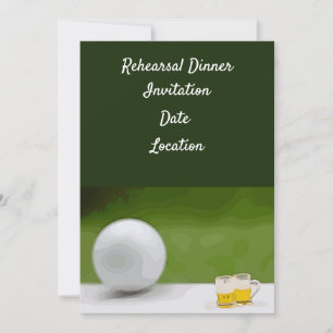 Invitation au dîner de répétition de golf avec bal
