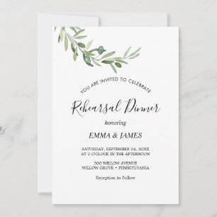 Invitation au dîner de répétition de la branche d'