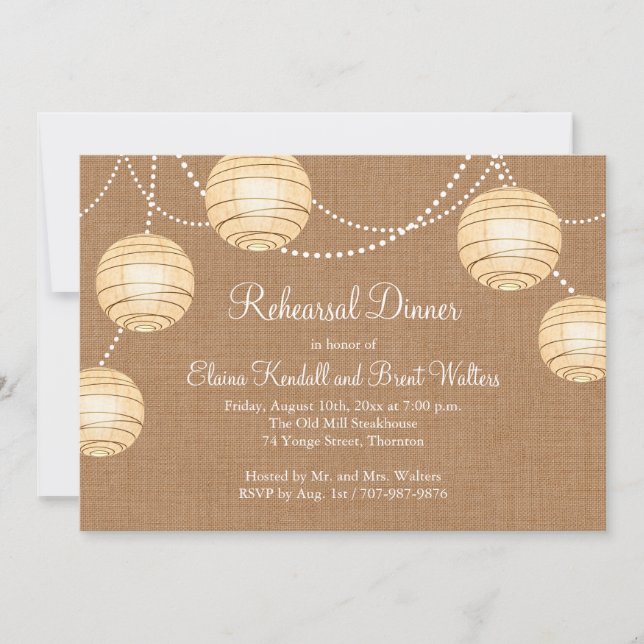 Invitation au dîner de répétition de la fête de Bu (Devant)