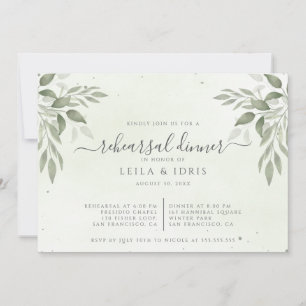 Invitation au dîner de répétition de la Modern Sag