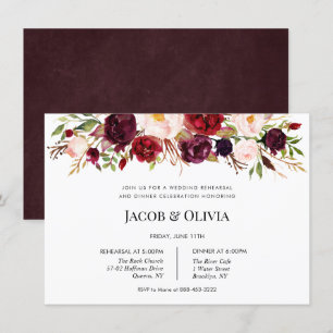 Invitation au dîner de répétition de mariage Autom