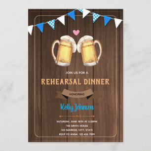 Invitation au dîner de répétition d'Oktoberfest