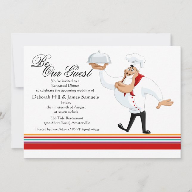 Invitation au dîner de répétition du chef corky (Devant)