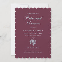 Invitation au dîner de répétition du vignoble de B