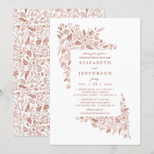 Invitation au dîner de répétition Florid Frame