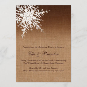 Invitation au dîner de répétition Ombre d'hiver
