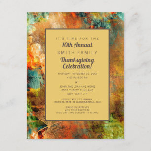Invitation au dîner de Thanksgiving en famille d'a