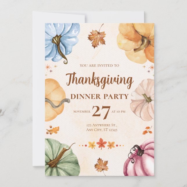 Invitation au dîner de Thanksgiving - Rassemblons- (Devant)