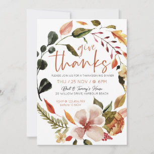Invitation au dîner de Thanksgiving - Rendez grâce