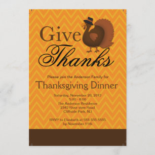 Invitation au dîner de Thanksgiving turc moderne