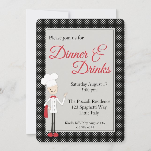 Invitation au dîner et à la soirée "Boisson" du ch (Devant)