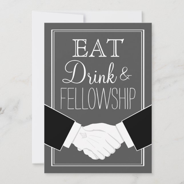 Invitation au dîner Freemason, Masonic Personnalis (Devant)