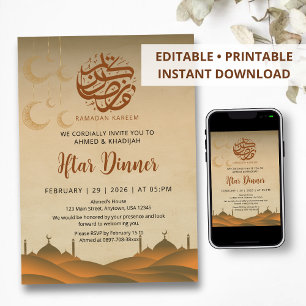 Invitation au dîner Iftar de la mosquée de la nuit