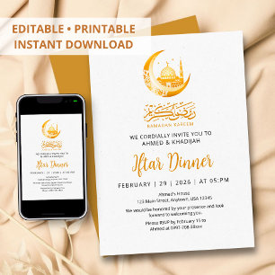 Invitation au dîner Iftar du Ramadan Mosquée d'Or
