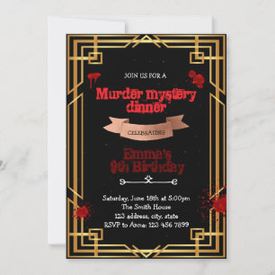 Invitation au dîner mystère de meurtre des années 