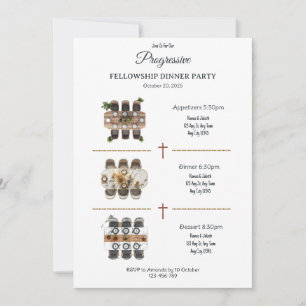 Invitation au dîner progressif La Fête mobile