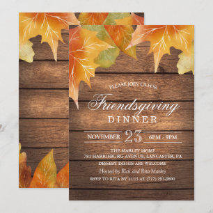 Invitation au dîner rustique de la fête de l'Actio