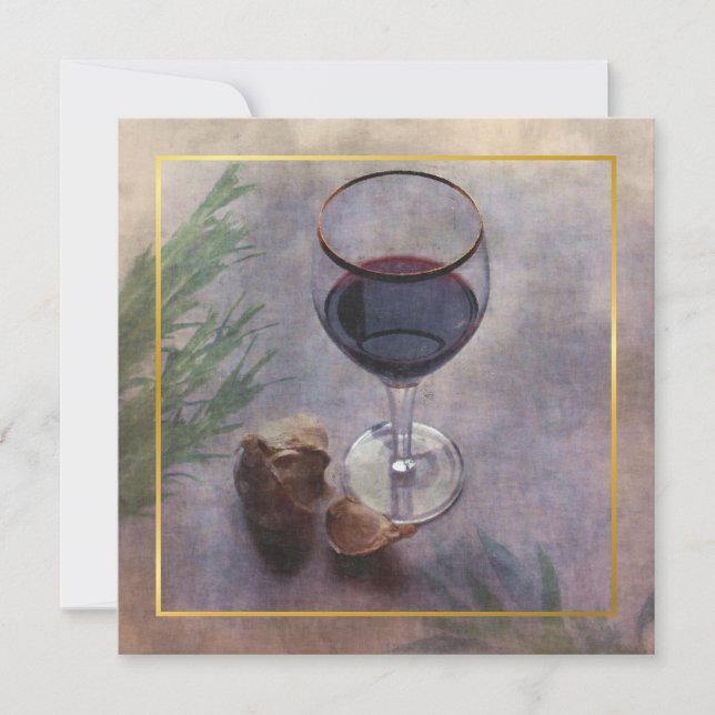 invitation au dîner vin et ail (Devant)