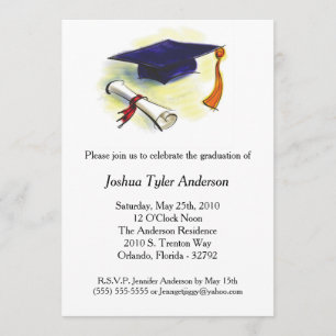 Invitation au Diplôme de diplôme de Casquette