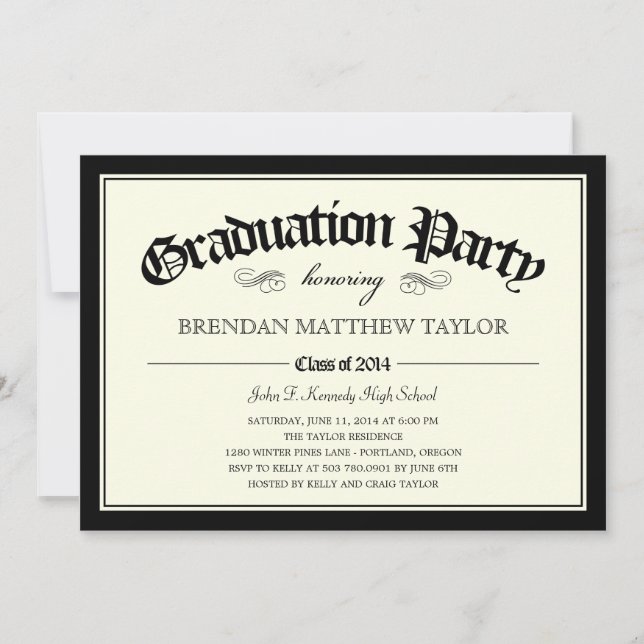 Invitation au Diplôme de fin d'études supérieures  (Devant)