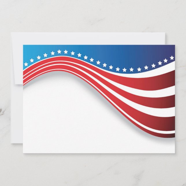 Invitation au drapeau américain (Devant)