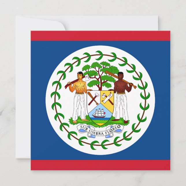 Invitation au drapeau du Belize (Devant)