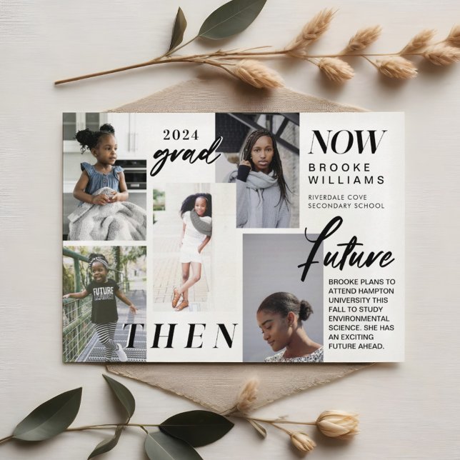 Invitation Au fil des ans - Maintenant & puis Graduation 5 Ph (Créateur téléchargé)