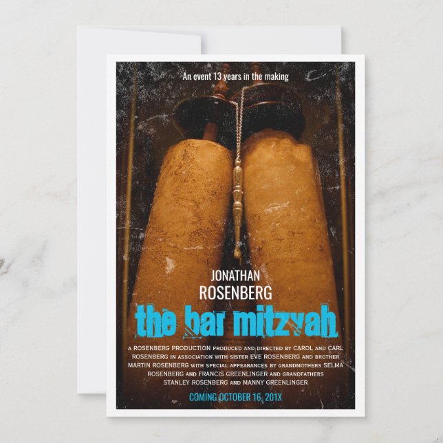 Invitation Au Film Bar Mitzvah (Devant)