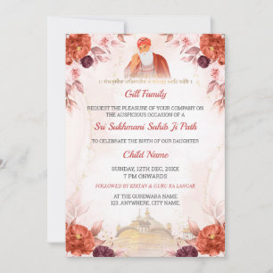 Invitation au Floral Sukhmani Sahib Paath