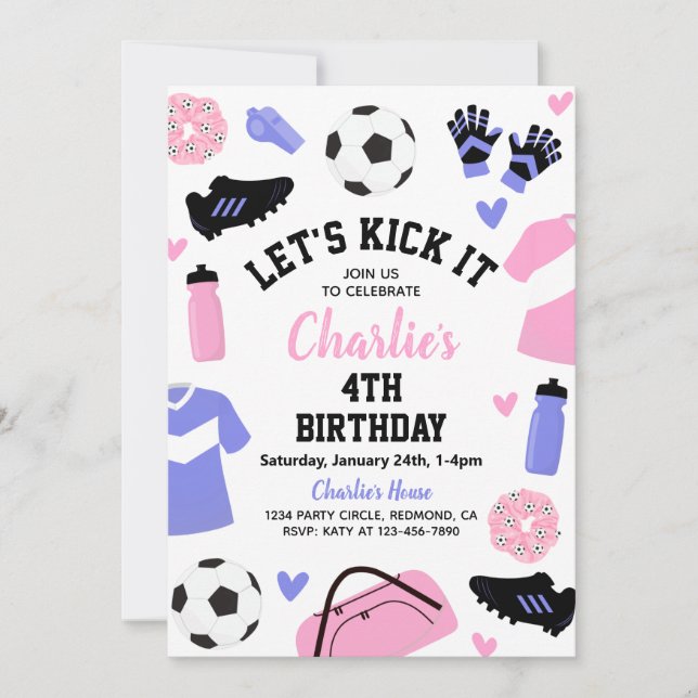 Invitation au football | Invitations de soccer (Devant)