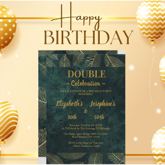 Invitation au gala d'anniversaire conjoint pour ad