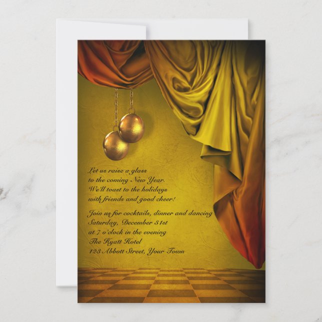 Invitation au gala du Nouvel An d'or (Devant)