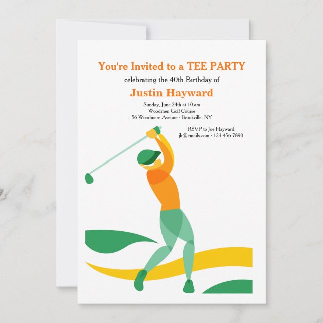 Invitation au golf (Devant)