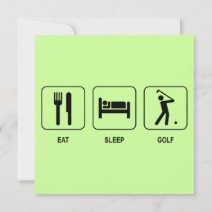 Invitation au golf Eat Sleep