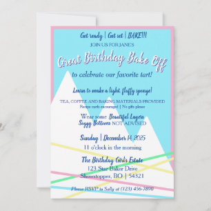 Invitation au Grand Concours de Pâtisserie d'Anniv